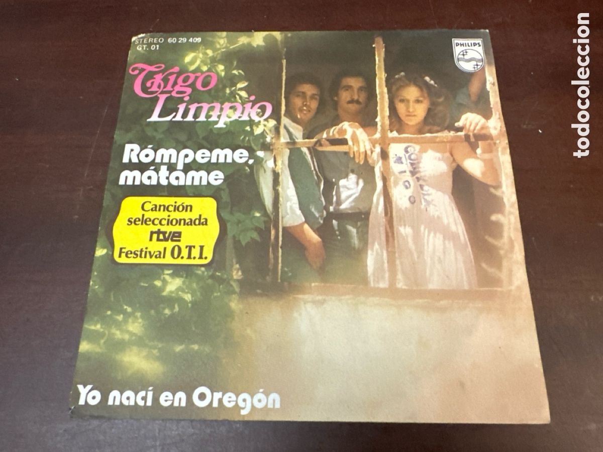 Discos de vinilo: Trigo Limpio - Rompeme, matame (Philips, 1977) Espa&ntilde;a Festival Oti