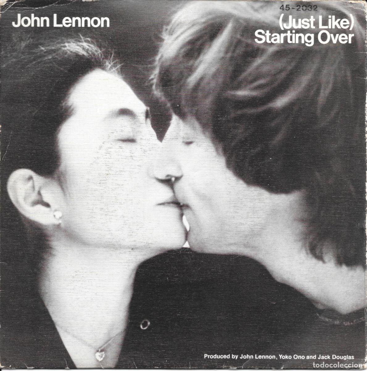 Discos de vinilo: Single Just like starting over / Kiss kiss kiss - John Lennon - Beatles - Compra m&iacute;nima 6&euro;