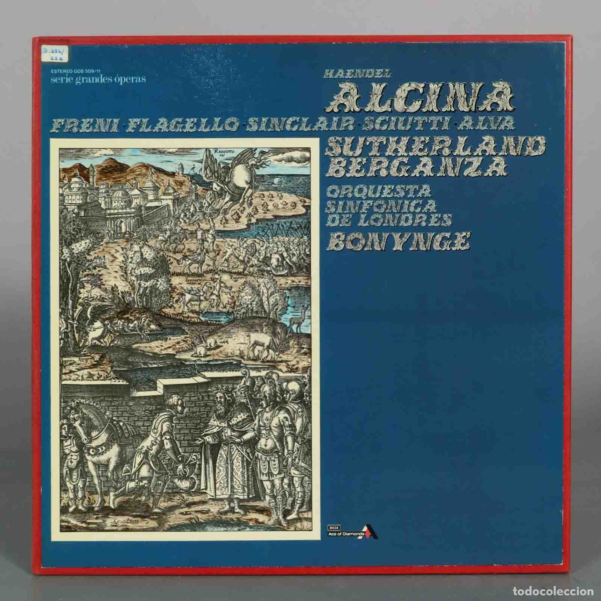 Discos de vinilo: CAJA LP. Haendel - Alcina - Richard Bonynge, Joan Sutherland, Teresa Berganza, Mirella Freni, Ezio