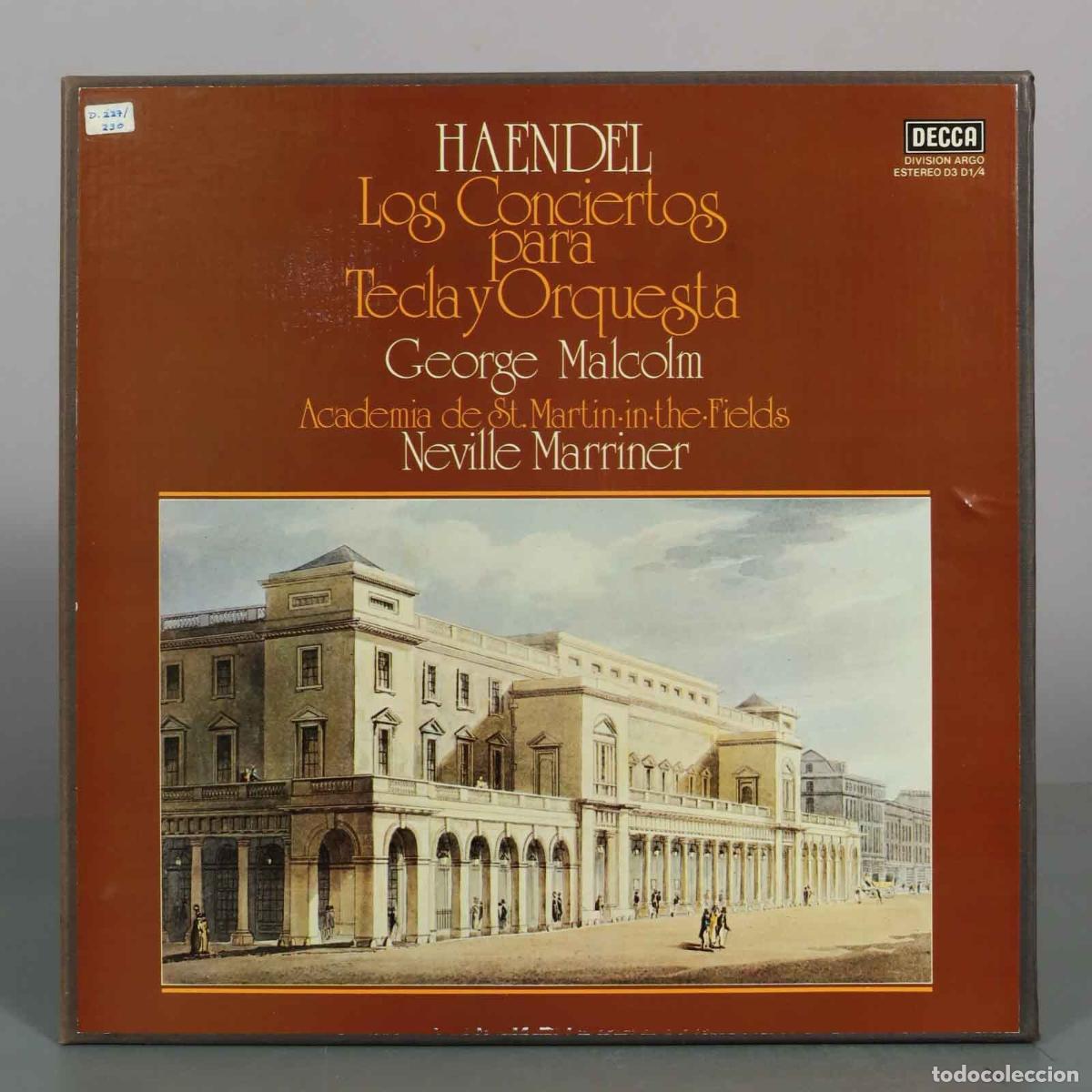 Disques de vinyle: CAJA LP. Haendel Los Conciertos para Tecla y Orquesta - George Malcolm, Academia de St. Martin-in-t