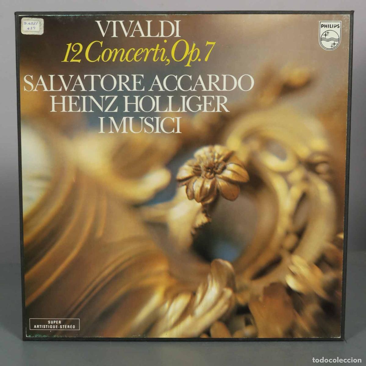 Discos de vinilo: CAJA LP. Vivaldi: 12 Concerti, Op. 7 - Salvatore Accardo, Heinz Holliger, I Musici