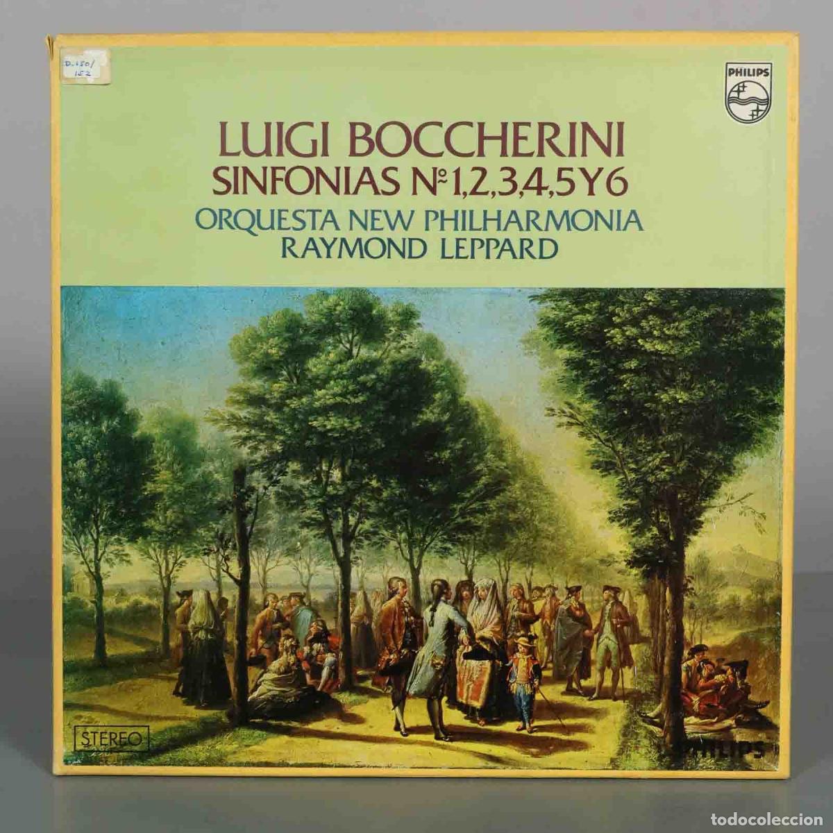Discos de vinilo: CAJA LP. Luigi Boccherini Sinfonias N&ordm; 1, 2, 3, 4, 5 y 6 - Orquesta New Philharmonia, Raymond Leppa