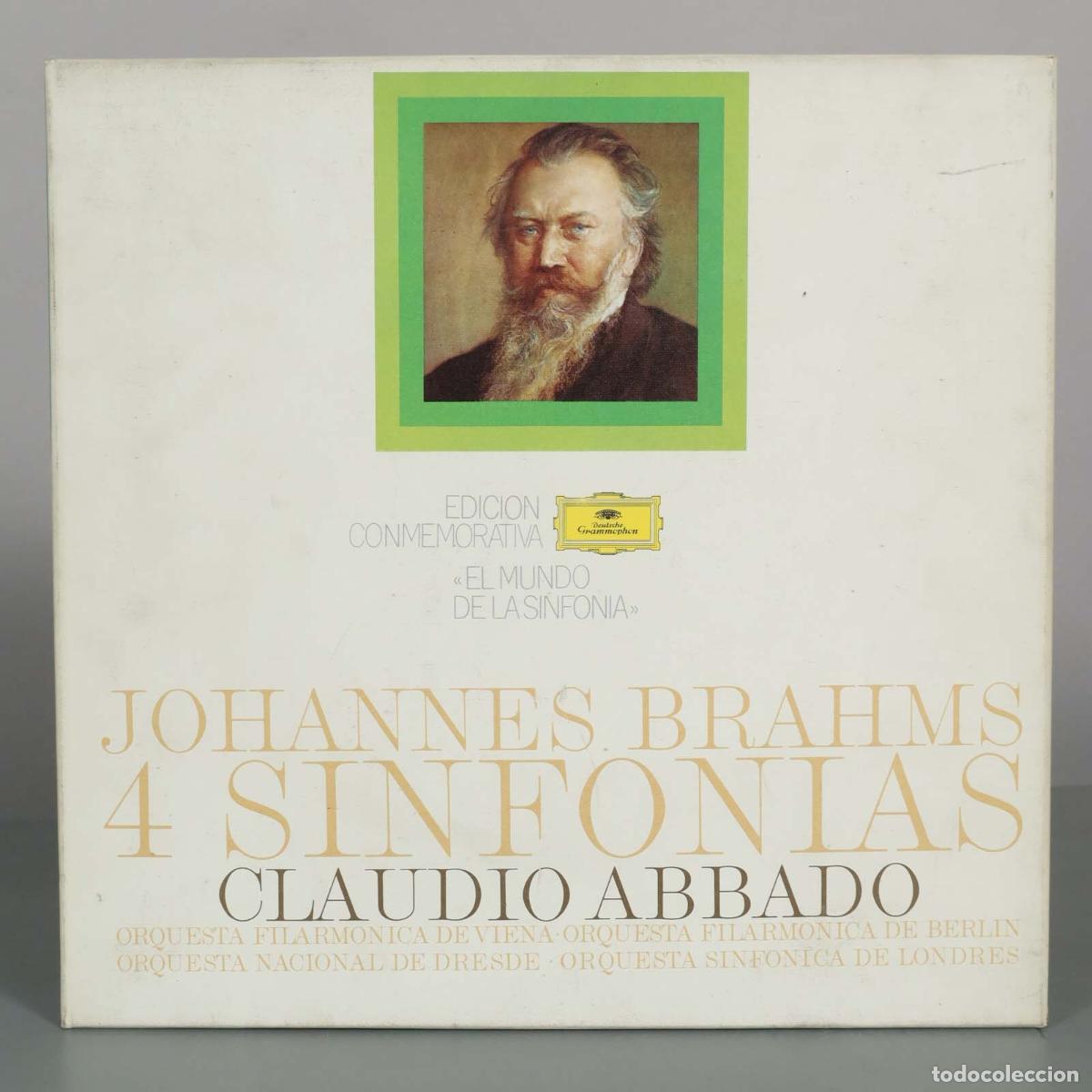 Discos de vinilo: CAJA LP. Johannes Brahms 4 Sinfonias - Claudio Abbado, Wiener Philharmoniker, Berliner Philharmonik