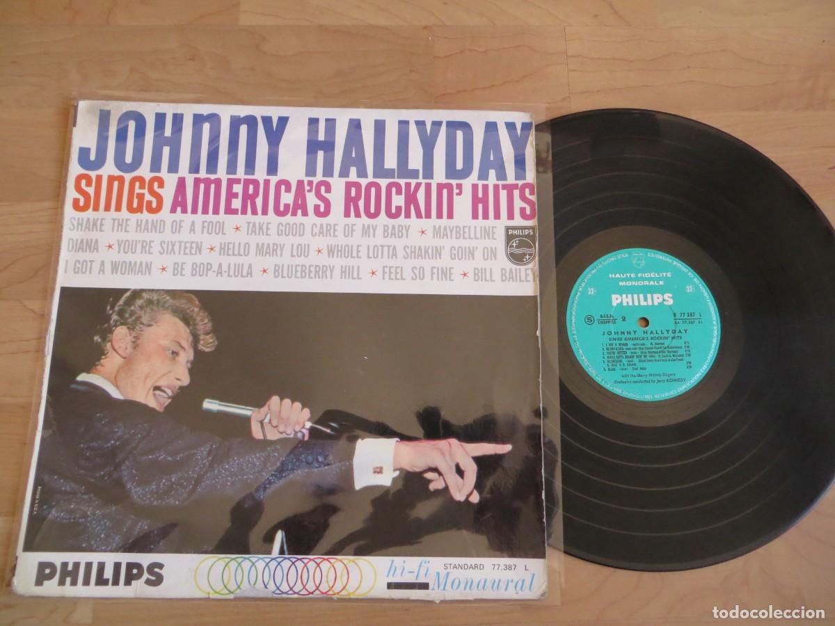 Discos de vinil: Johnny Hallyday - Sings America's Rockin' Hits (LP, Album, Mono) 1962 FRANCE