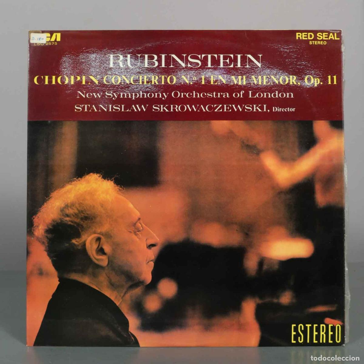 Disques de vinyle: LP. Chopin Concierto N.&ordm; 1 en mi menor, Op. 11 - Arthur Rubinstein, New Symphony Orchestra of Londo