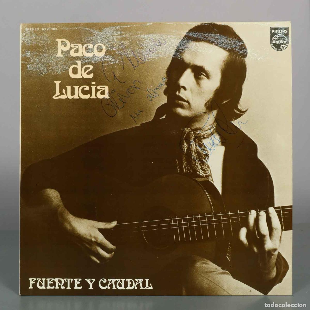 Discos de vinilo: LP. Fuente y Caudal - Paco de Luc&iacute;a, Ram&oacute;n de Algeciras CON AUT&Oacute;GRAFO