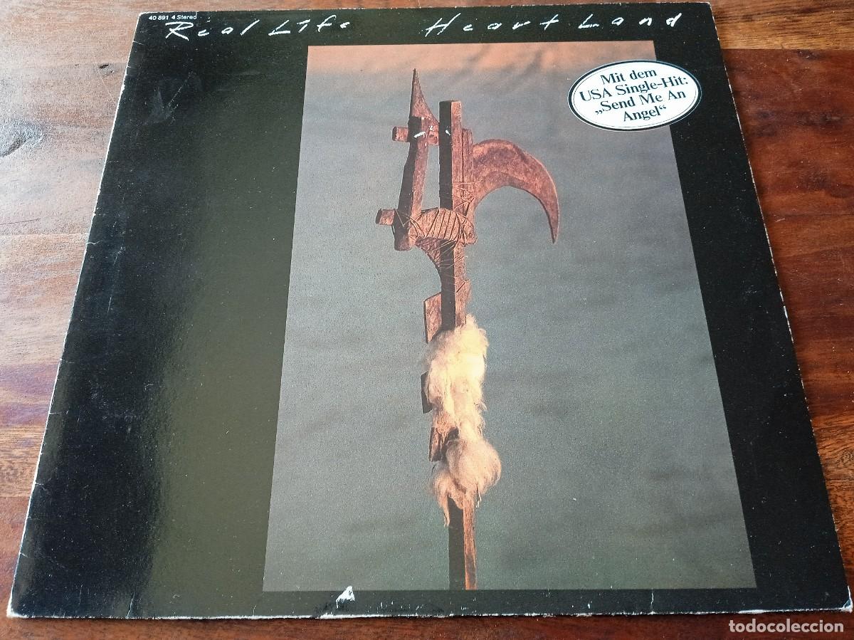Discos de vinilo: Real Life - Heartland - Lp original CURB Records 1983 Encarte y letras