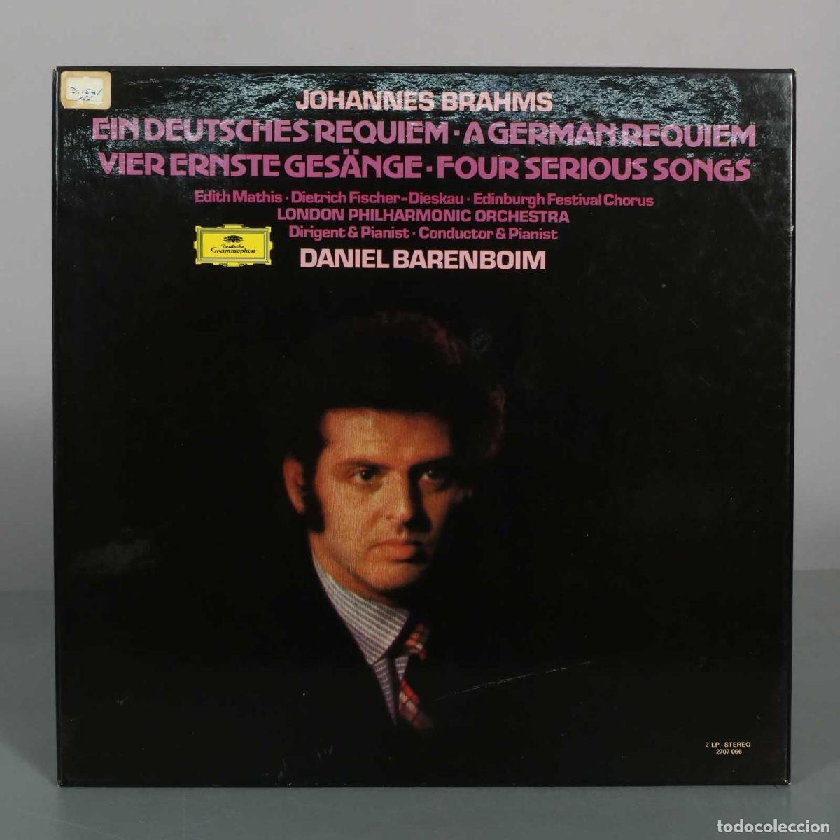 Discos de vinilo: CAJA LP. Johannes Brahms: Ein deutsches Requiem / Vier ernste Ges&auml;nge - Daniel Barenboim, Edith Mat