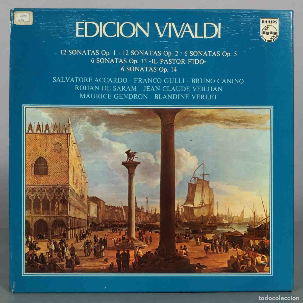 Dischi in vinile: CAJA LP. Edicion Vivaldi - 12 Sonatas Op. 1, 12 Sonatas Op. 2, 6 Sonatas Op. 5, 6 Sonatas Op. 13 Il