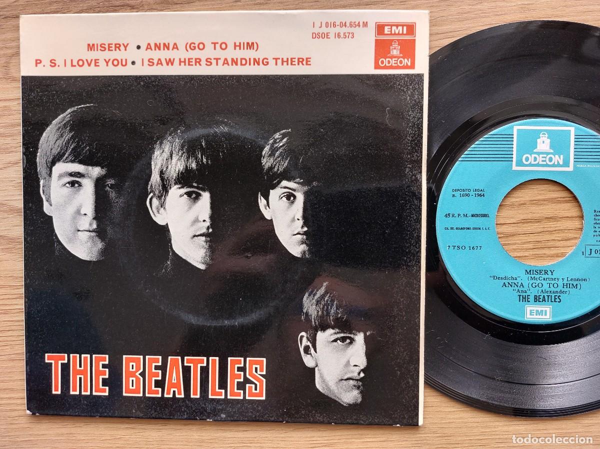 Discos de vinilo: THE BEATLES - EP Spain - MINT - MISERY * Doble Referencia * DSOE 16.573 * 1J016-04.654M