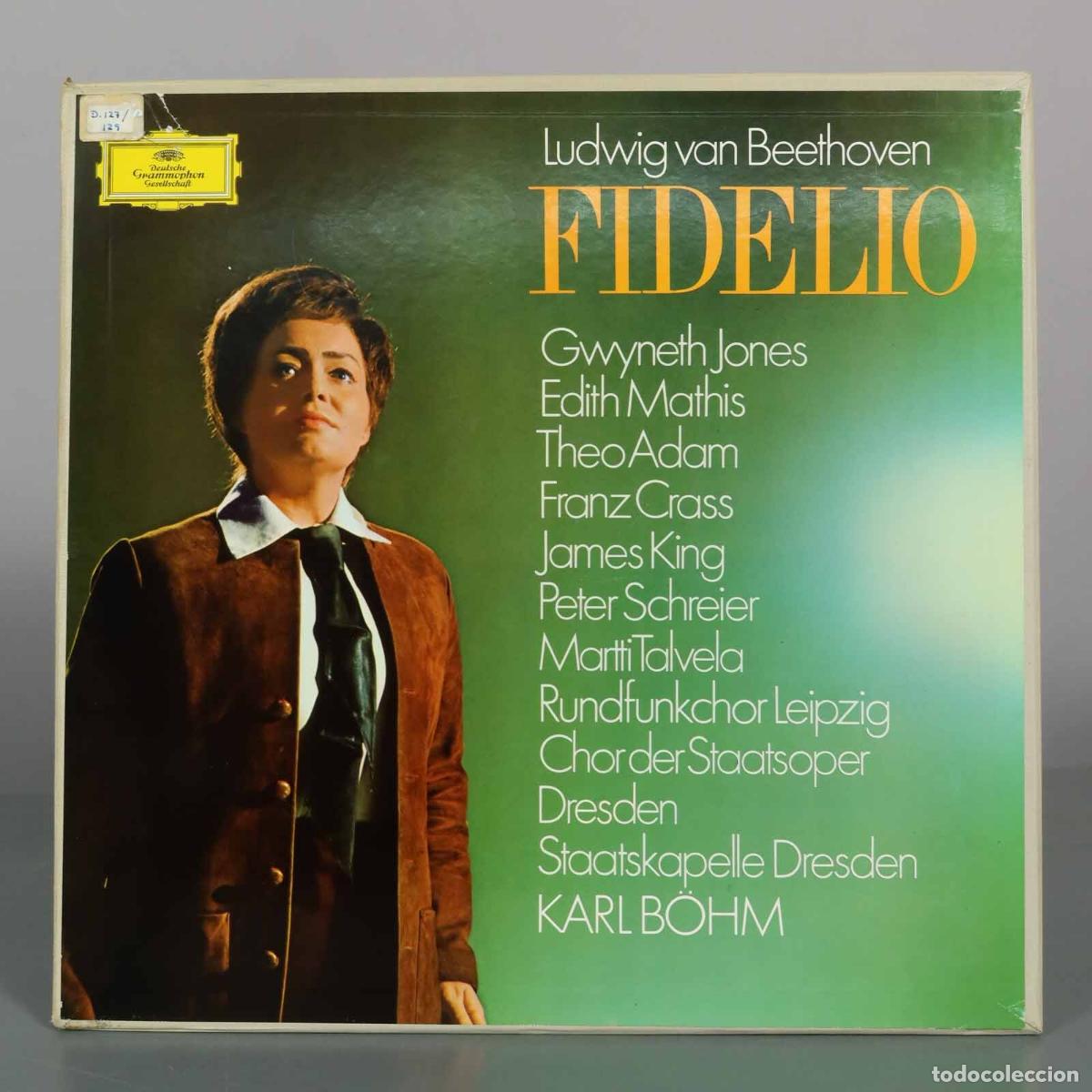 Discos de vinilo: CAJA LP. Beethoven: Fidelio - Karl B&ouml;hm, Staatskapelle Dresden, Gwyneth Jones, James King, Edith Ma