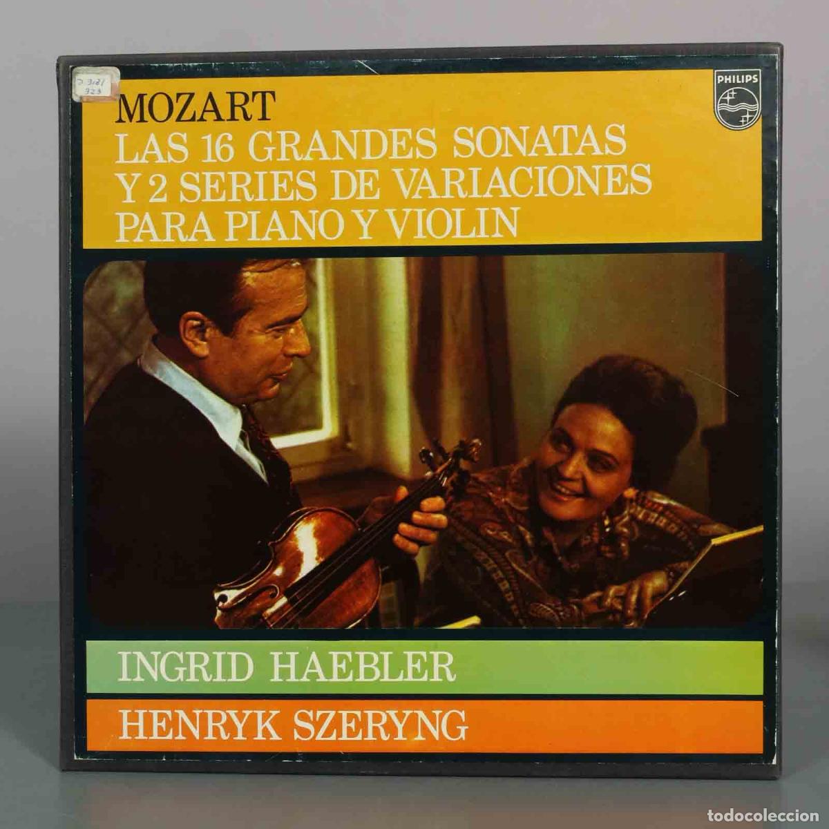 Discos de vinilo: CAJA LP. Las 16 Grandes Sonatas y 2 Series de Variaciones para Piano y Viol&iacute;n - MOZART. SZERYNG