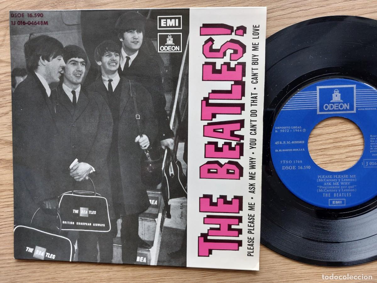 Discos de vinilo: THE BEATLES - EP Spain - MINT - PLEASE PLEASE ME * Doble Referencia * DSOE 16.590 * 1J016-04.648M