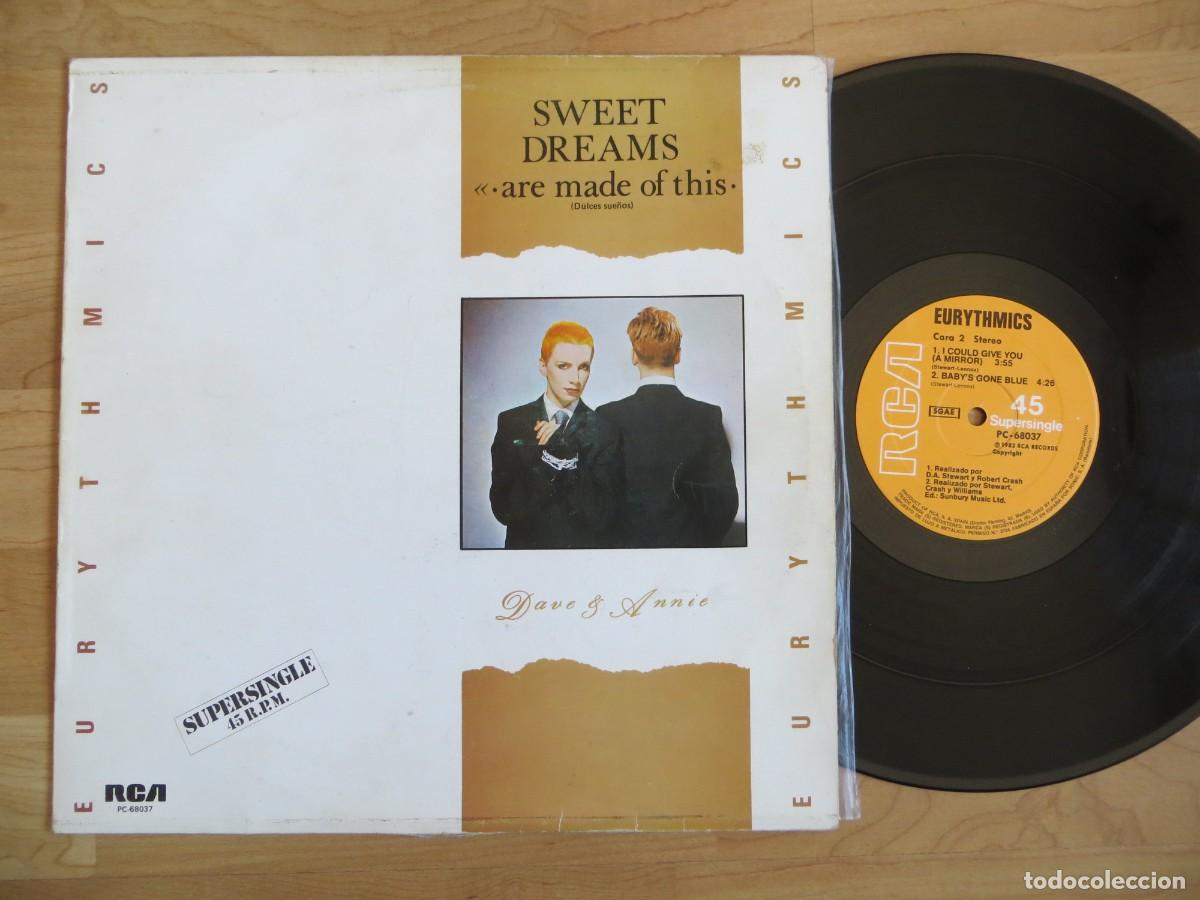 Discos de vinilo: Eurythmics - Sweet Dreams (Are Made Of This) = Dulces Sue&ntilde;os (12&rdquo;, Sup) 1983 SPAIN