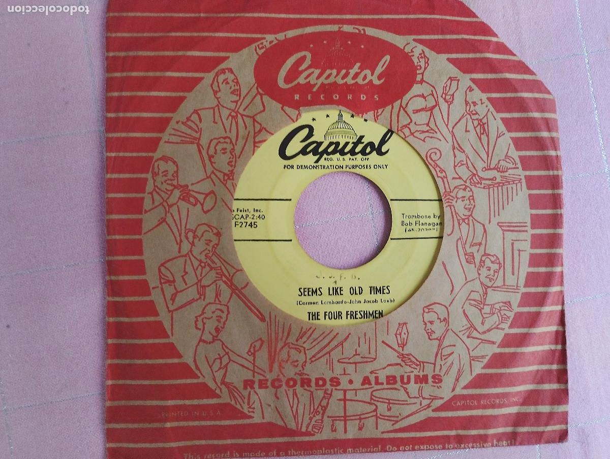 Discos de vinilo: The Four Freshmen,Crazy Bones / Seems Like Old Times, USA promocional