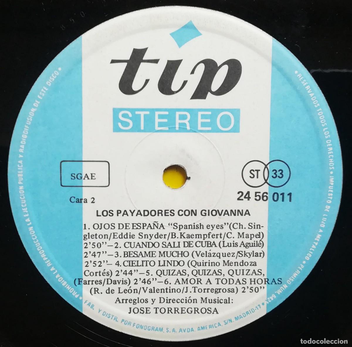 Discos de vinilo: Los payadores con Giovanna - Tip 1971 - Foto 6