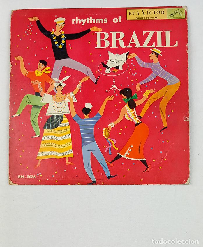 Discos de vinil: Rhythms of Brazil. RCA Victor BPL 3036. Brasil, 1957. 10&rdquo;