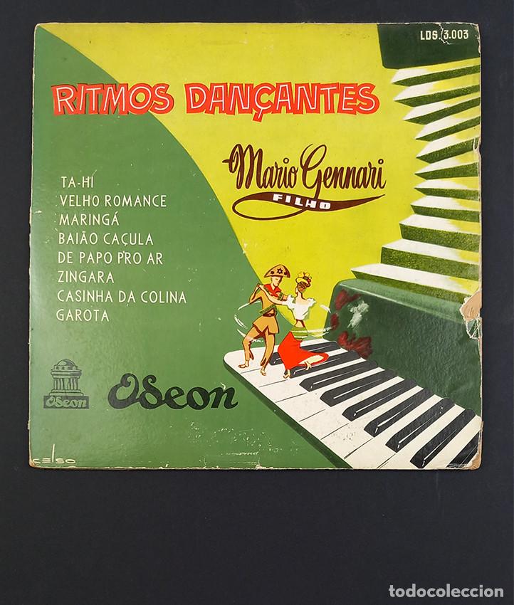 Discos de vinilo: Ritmos Dan&ccedil;antes. Mario Gennari &ndash; Filho. Brasil. Odeon LDS 3.003. 10&rdquo;