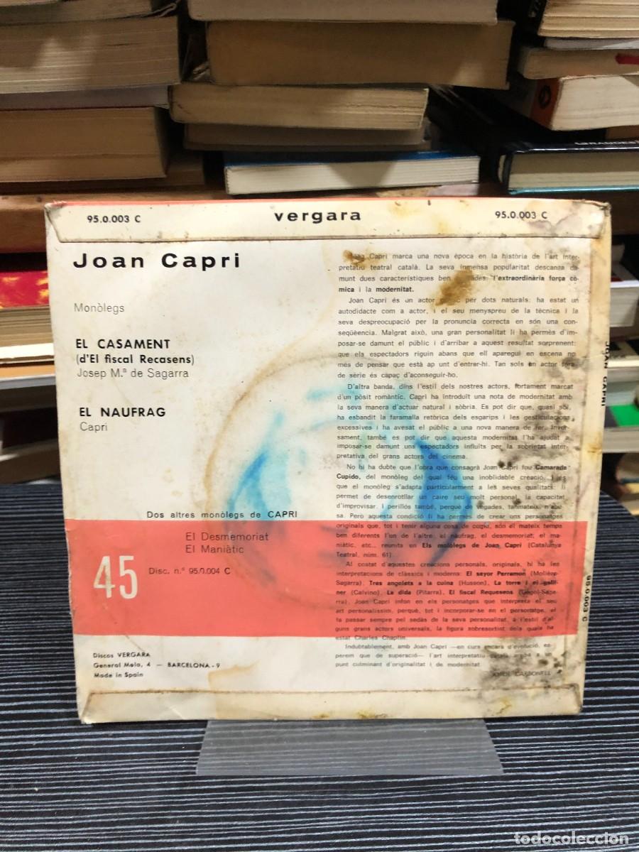 Discos de vinilo: Capri El casament / El naufrag - Foto 2