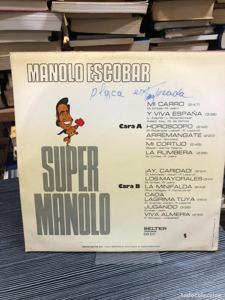Discos de vinilo: Super Manolo Manolo Escobar - Foto 2