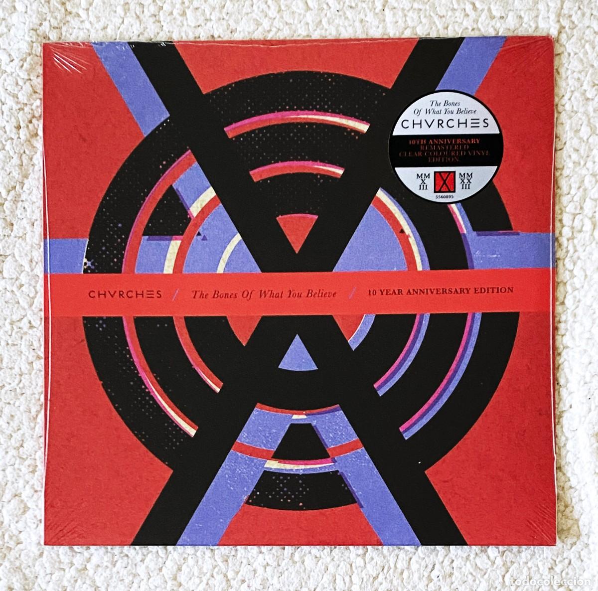 Discos de vinilo: CHVRCHES - THE BONES OF WHAT YOU BELIEVE LP PRECINTADO VINILO TRANSPARENTE - SYNTH-POP ELECTRO POP