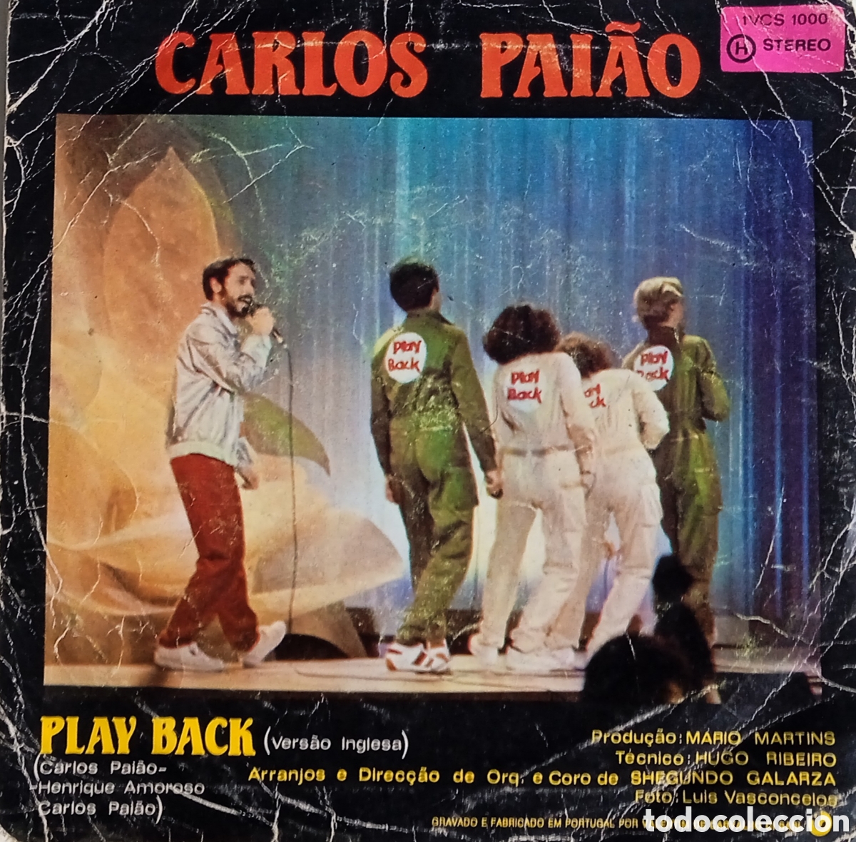 Discos de vinilo: CARLOS PAI&Atilde;O - Play back (1981) disco de vinilo single - Foto 2