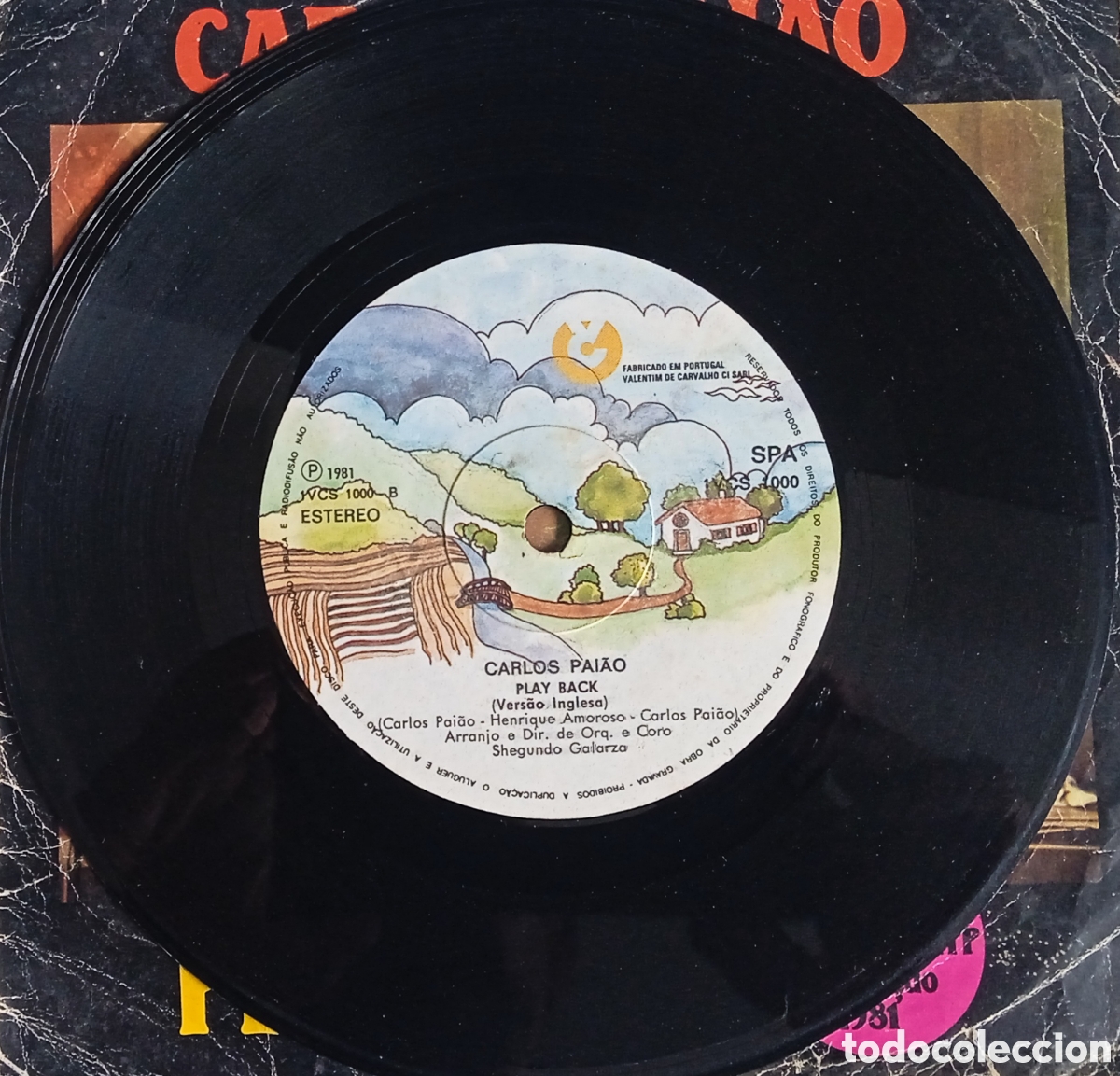 Discos de vinilo: CARLOS PAI&Atilde;O - Play back (1981) disco de vinilo single - Foto 5