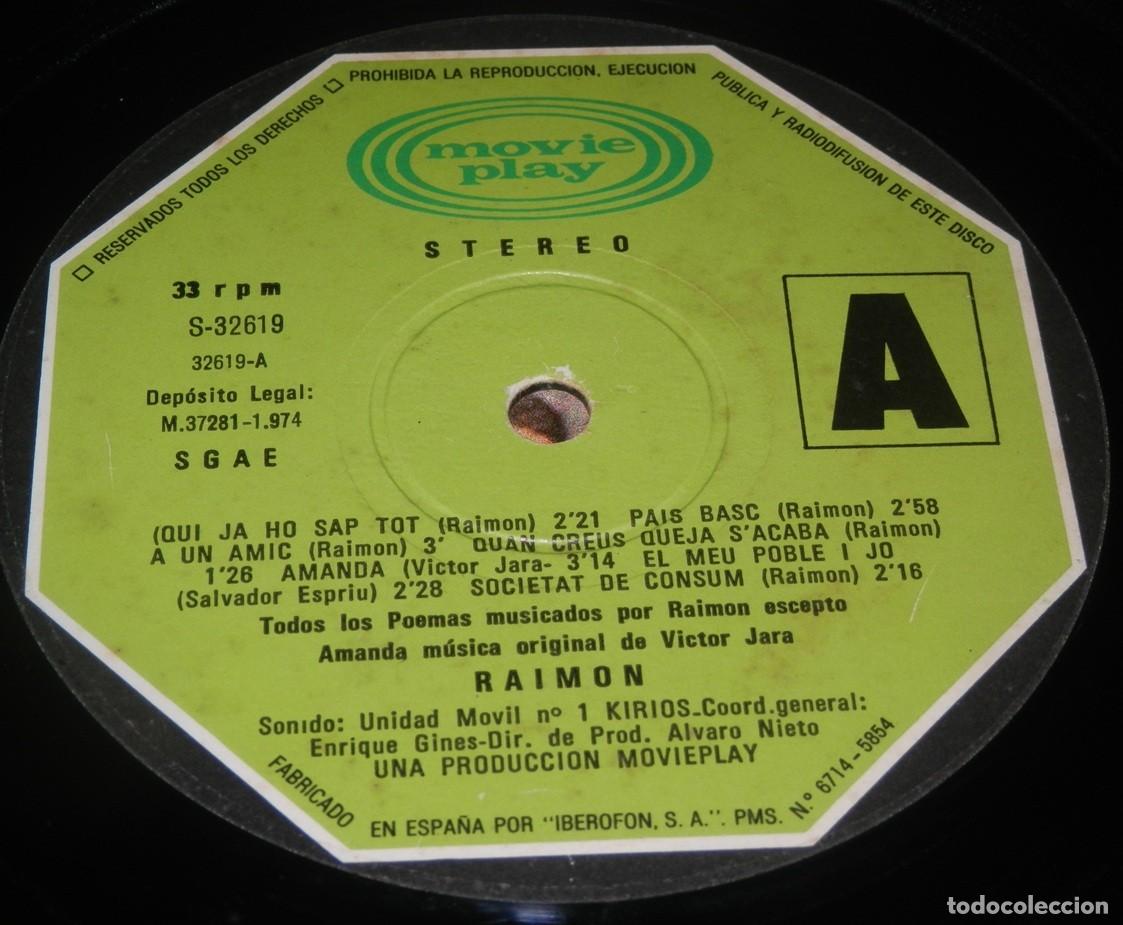 Discos de vinilo: DISCO LP VINILO DE RAIMON - Foto 3