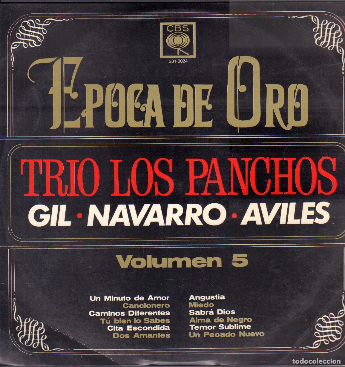 Discos de vinilo: TRIO LOS PANCHOS (GIL, NAVARRO Y AVILES) - EPOCA DE ORO VOLUMEN 5 / LP CBS 1965 RF-26237