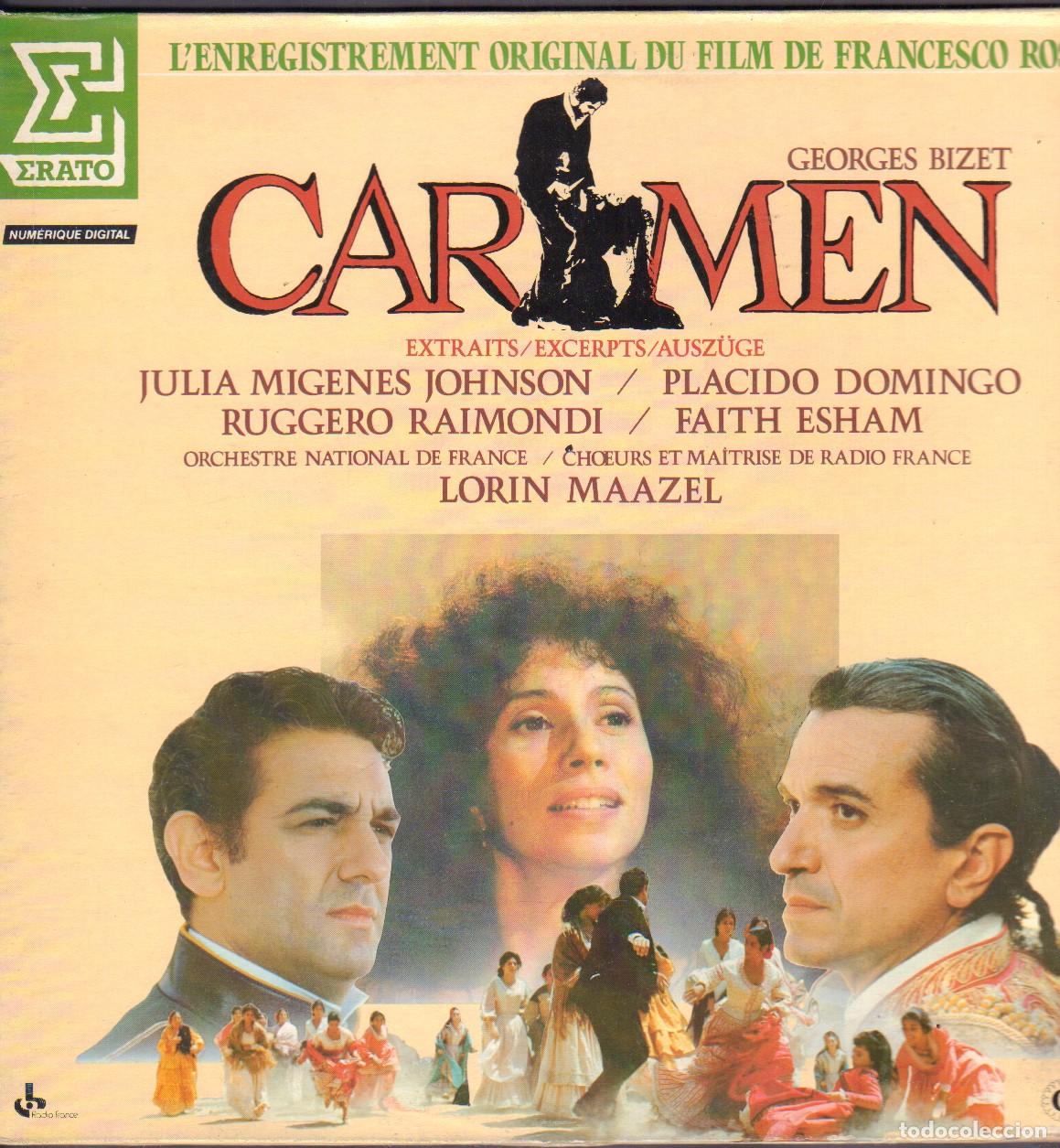 Discos de vinilo: CARMEN (GEORGES BIZET) - RUGGERO RAIMONDI, PLACIDO DOMINGO.../ LP ERATO 1984 RF-26242