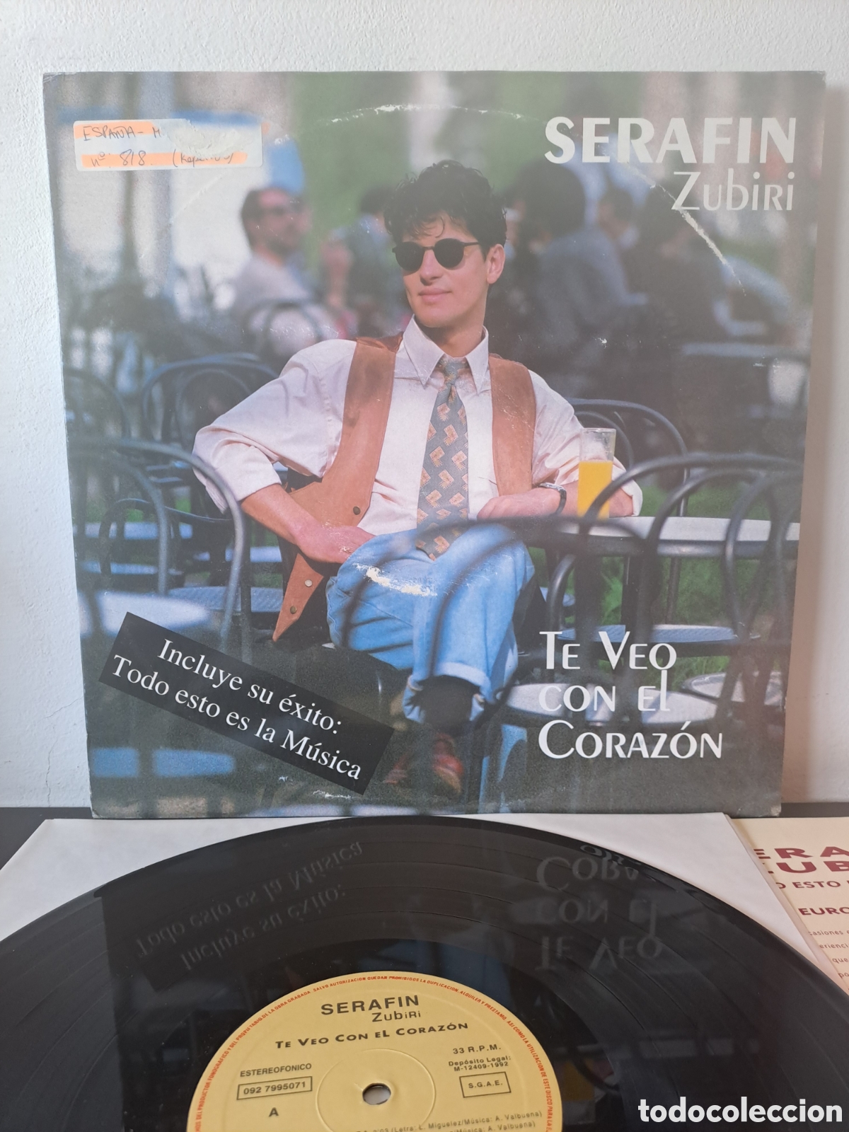 Discos de vinilo: Seraf&iacute;n Zubiri Te Veo Con El Coraz&oacute;n EMI / EMI-Odeon, S.A. 1992 (092 7995071) Espa&ntilde;a LP, &Aacute;lbum C.1