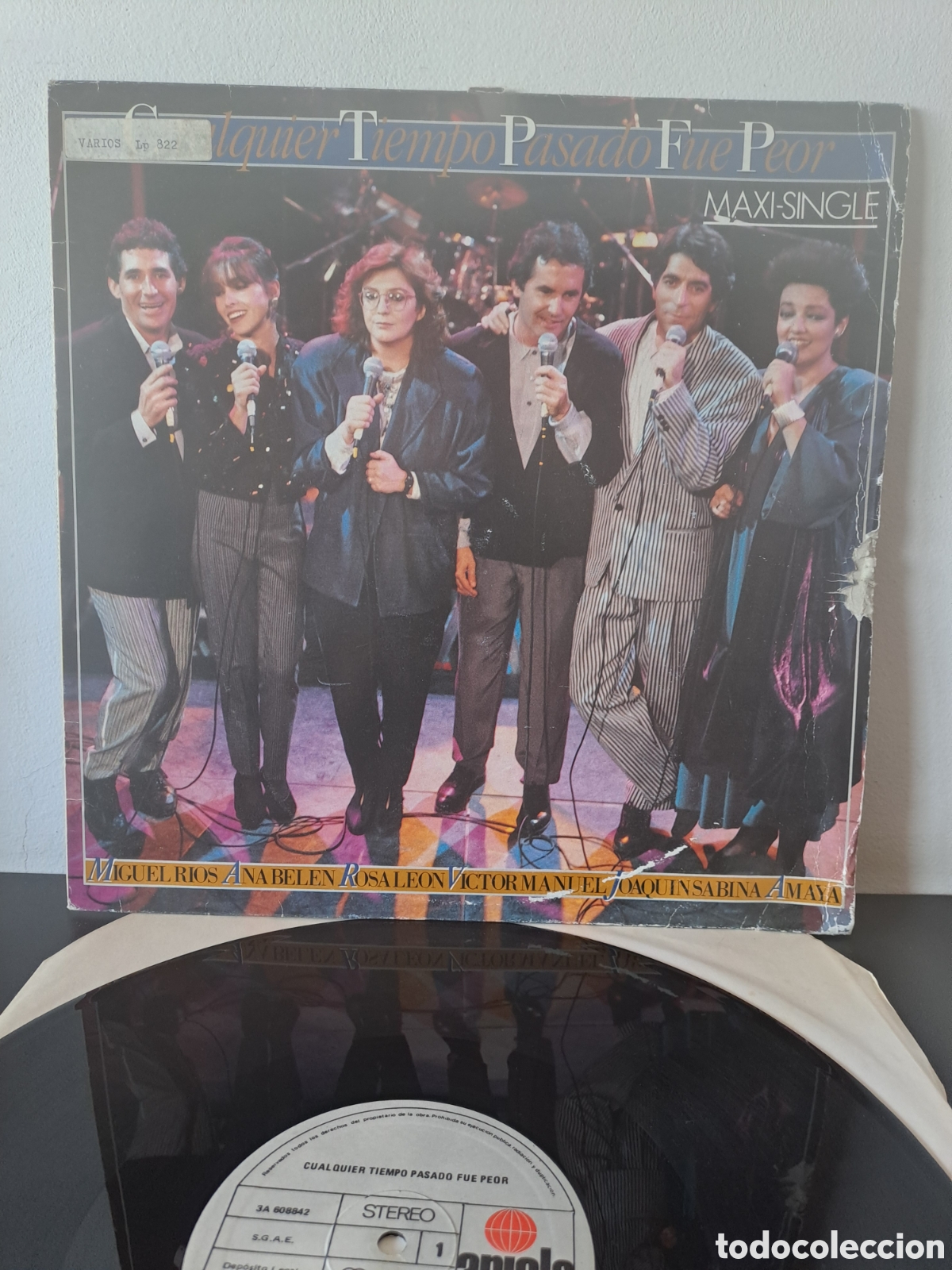 Discos de vinilo: Miguel R&iacute;os, Ana Bel&eacute;n, R Le&oacute;n, V&iacute;ctor Manuel, Joaqu&iacute;n Sabina. Cualquier Tiempo Pasado Fue Peor C.1