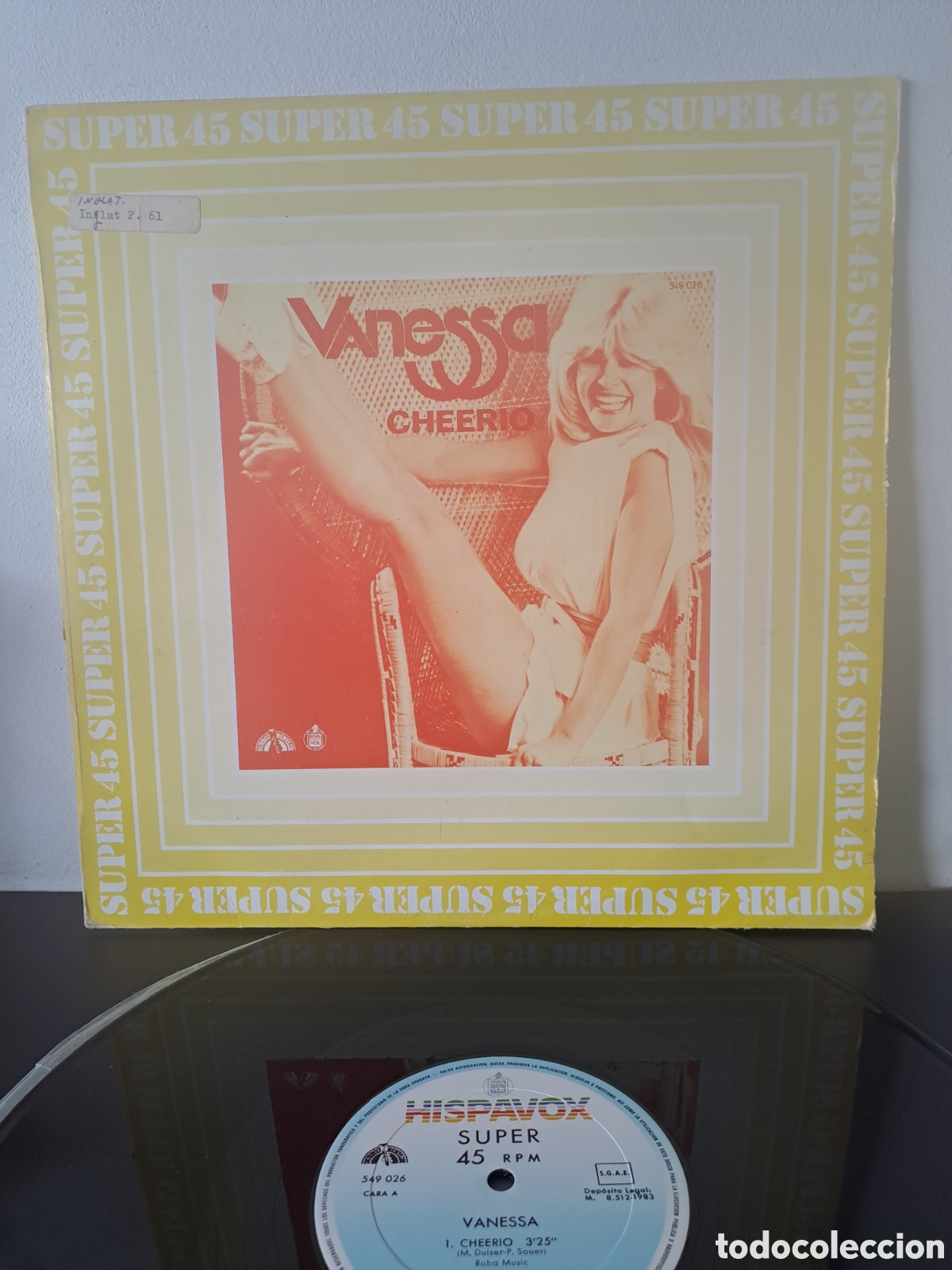 Discos de vinilo: Vanessa Cheerio Hispavox / Dureco Benelux 1983 (Dep&oacute;sito Legal) / 1982 (Grabaci&oacute;n original) X.X