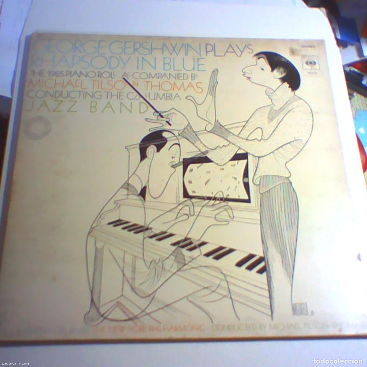 Discos de vinilo: lp george gershwin plays rhapsody in blue. cbs 1976 germany. carpeta doble (seminuevo)