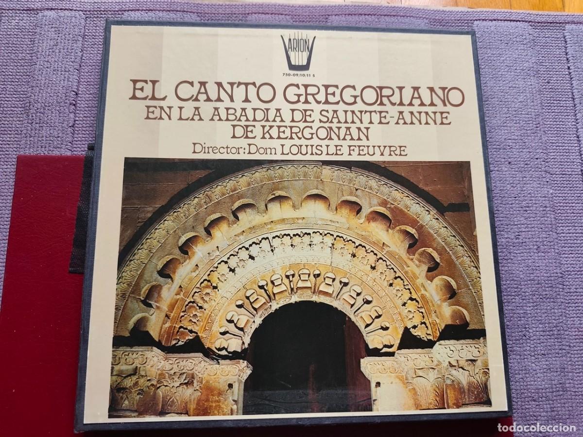 Discos de vinilo: CANTO GREGORIANO ABAD&Iacute;A SAINTE-ANNE + EL MES&Iacute;AS DE H&Auml;NDEL. 6 DISCOS LP