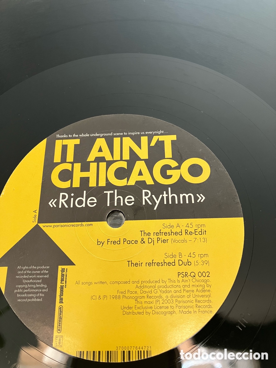 Discos de vinilo: It Ain&rsquo;t Chicago - Ride The Rythm - Foto 3