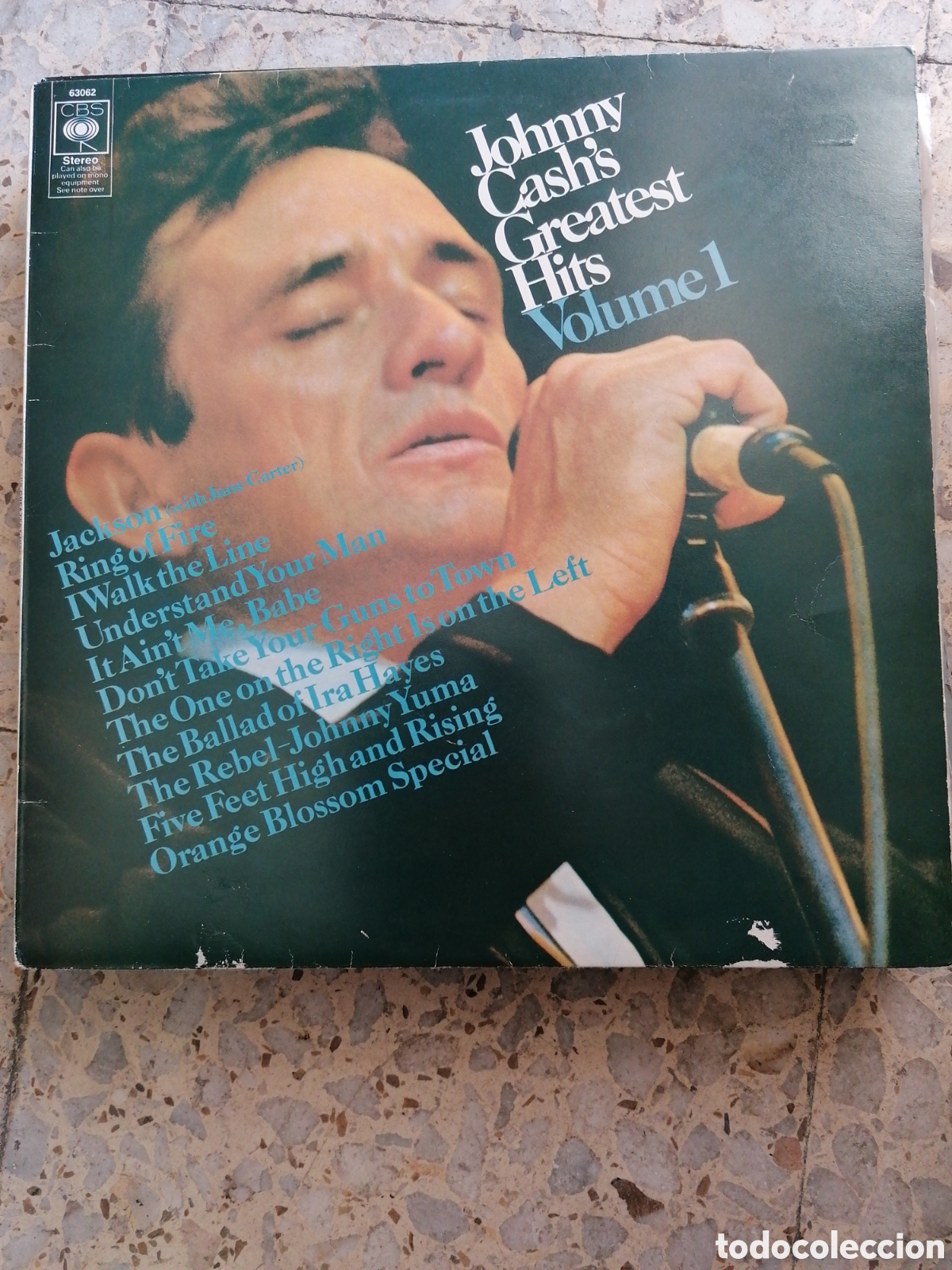 Disques de vinyle: LP JOHNNY CASH GREATEST HITS VOLUMEN 1 1967 UK