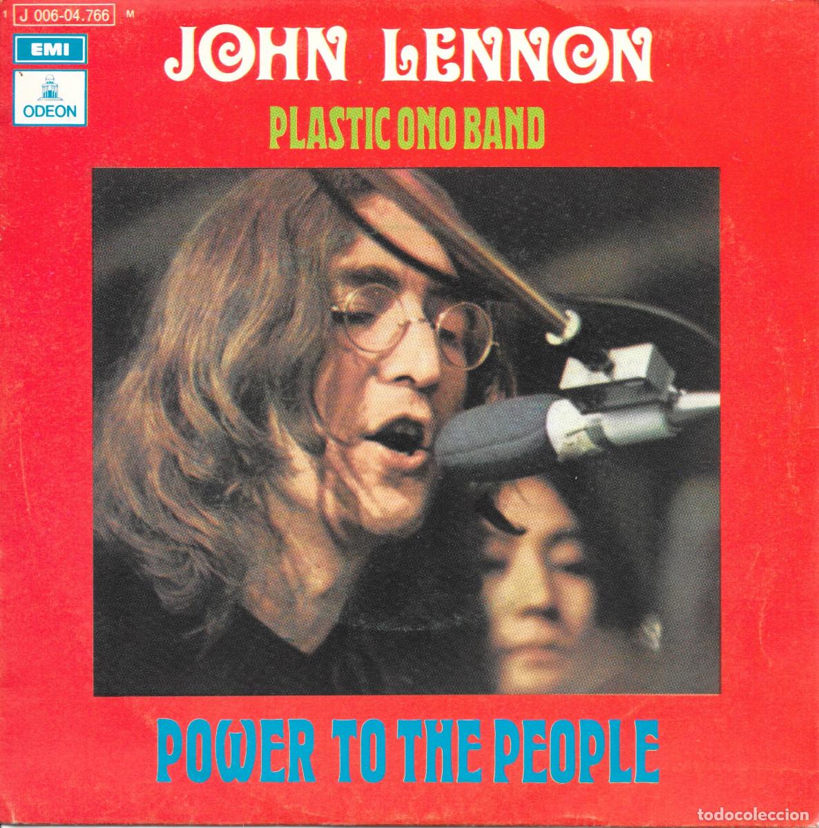 Discos de vinilo: Single Power to the people / Open your box - John Lennon - Beatles - Compra m&iacute;nima 6&euro;