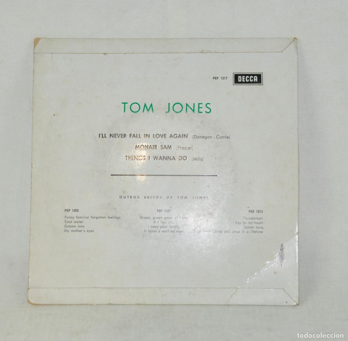 Discos de vinilo: Tom Jones - I&acute;ll never fall in love again - Foto 2