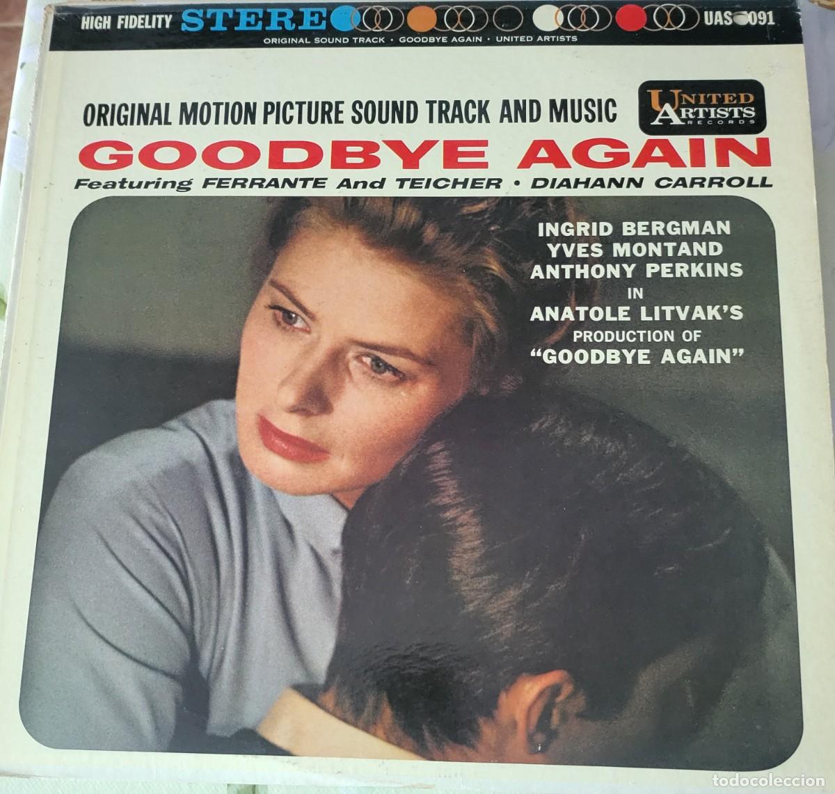 Discos de vinilo: Ingrid Bergman Lp sello United Artists editado en USA a&ntilde;o 1961 del film Goodbye Again...
