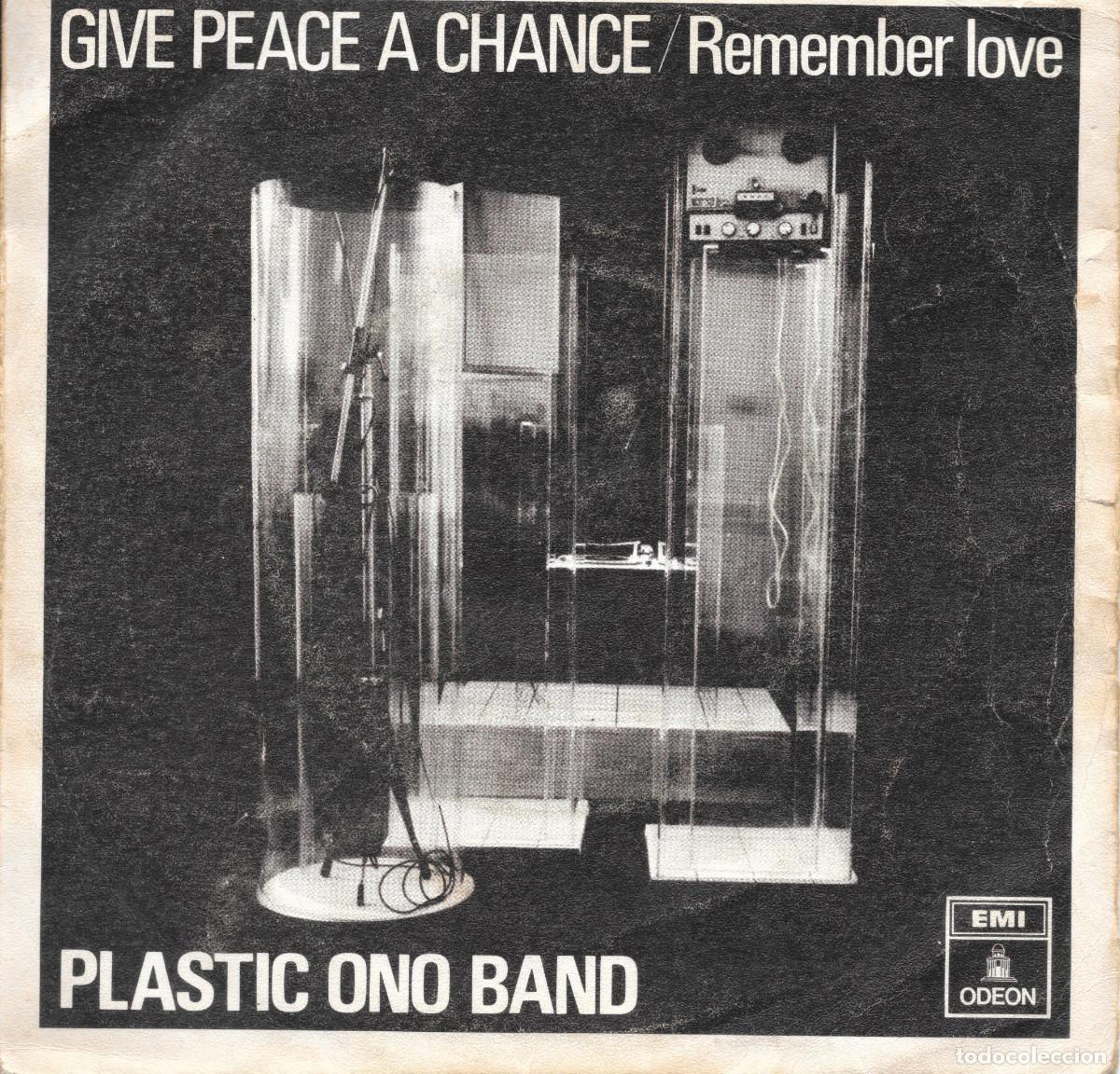 Discos de vinilo: Single Give peace a chance / Remenber love - John Lennon - Beatles - Compra m&iacute;nima 6&euro;