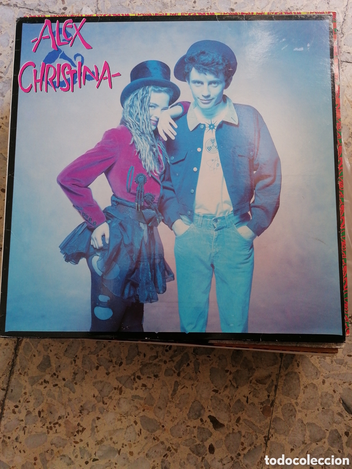 Discos de vinilo: LP ALEX & CHRISTINA CHAS Y APAREZCO A TU LADO 1988 INSERT