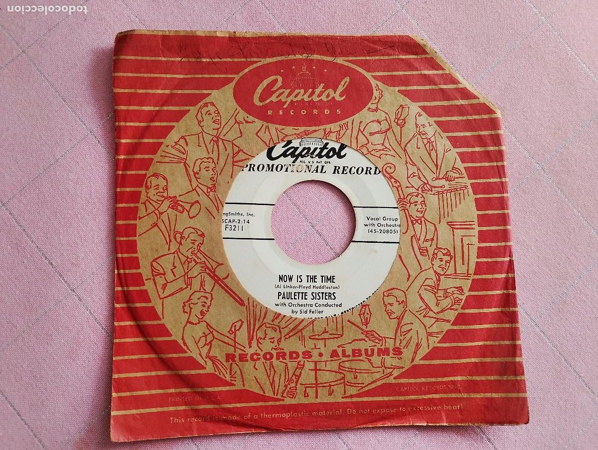 Discos de vinilo: The Paulette Sisters &ndash; Now Is The Time / In Madrid, USA, promocional capitol,1955