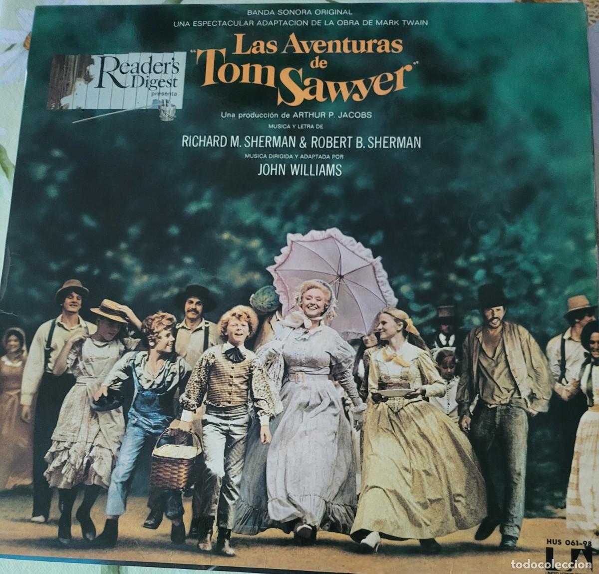 Discos de vinilo: John Willia Lp sello United Artists editado en Espa&ntilde;a a&ntilde;o 1970 del film Las Aventuras de Tom Sawyer.