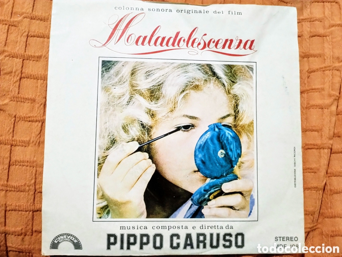 Discos de vinilo: Maladolescenza 45 Giri Banda Sonora Pippo Caruso 1977 Soundtrack OST VERY RARE!
