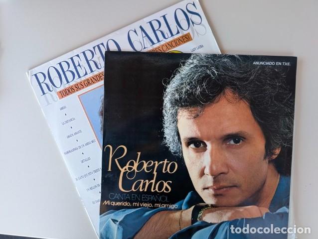 Discos de vinilo: L1319-L1320 ROBERTO CARLOS - LOTE LP VINILO- CANTA EN ESPA&Ntilde;OL + SUS 20 MEJORES CANCIONES