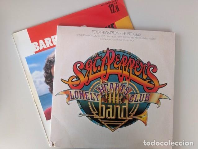 Discos de vinilo: L1331-L1332 Doble LP Vinilo THE BEE GEES SGT.PEPPER'S + MIX BARRY GIBB CON POSTER original(83X55 CM)