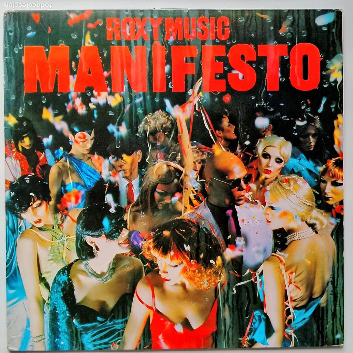 Discos de vinilo: Roxy Music-Manifesto (LP Polydor 1979) Brian Eno, Bryan Ferry, Phil Manzanera, Robert Fripp...
