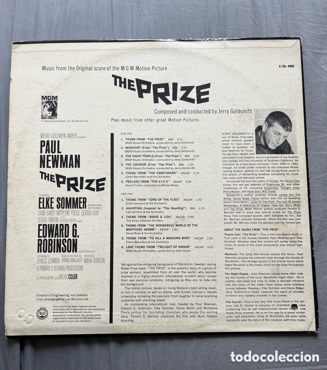 Discos de vinilo: The Prize. Jerry Goldsmith - Foto 2