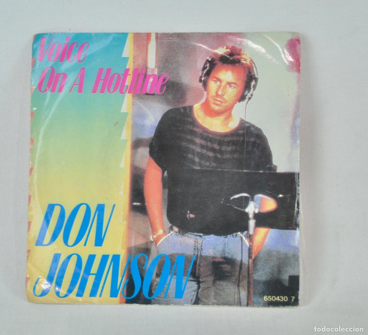 Discos de vinilo: Don Johnson - Voice on a hotline, edici&oacute;n portuguesa a&ntilde;o 1987